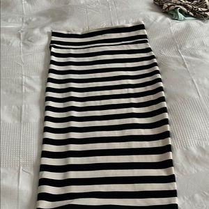 Bebe Pencil Striped Skirt